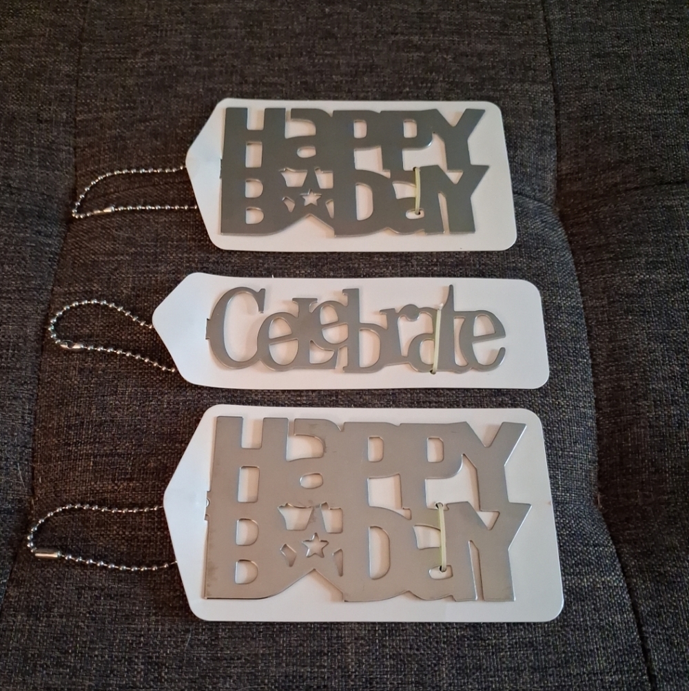Hallmark Silver Party Tags Set